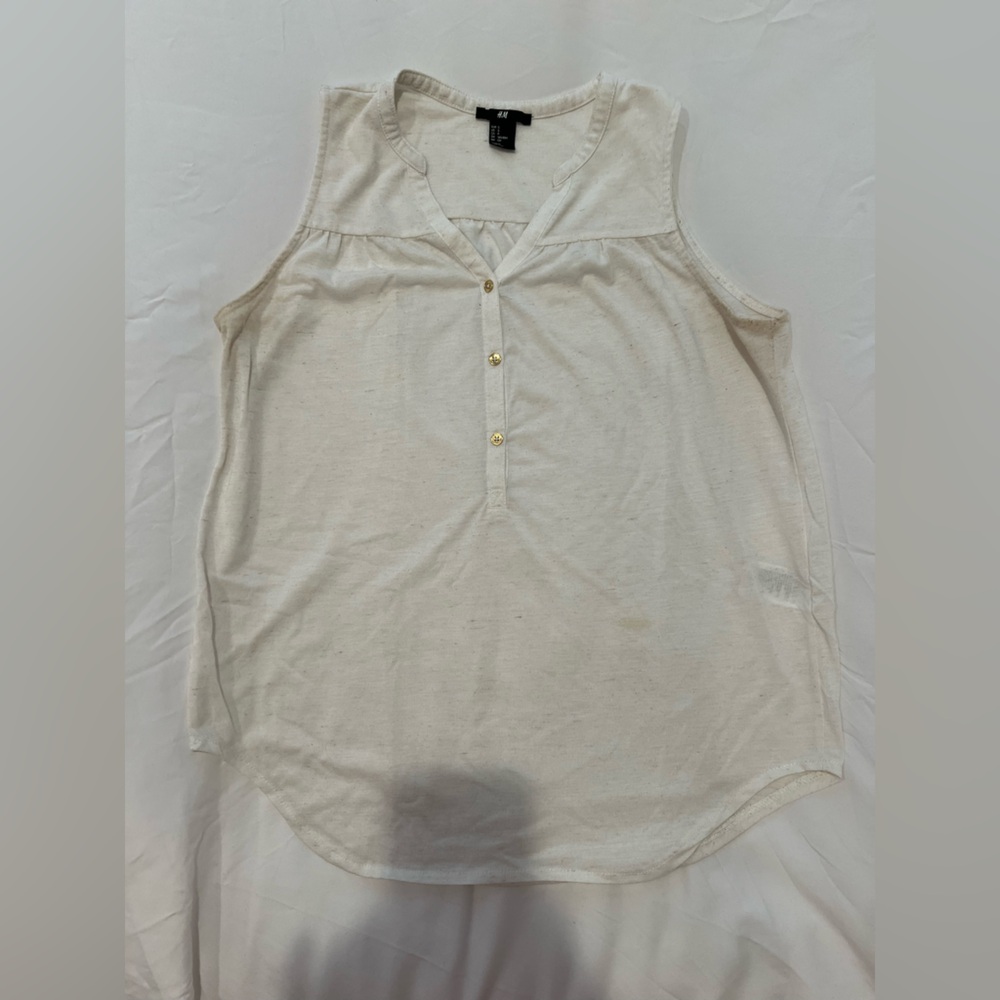 H&M Cream Blouse Elegant Top